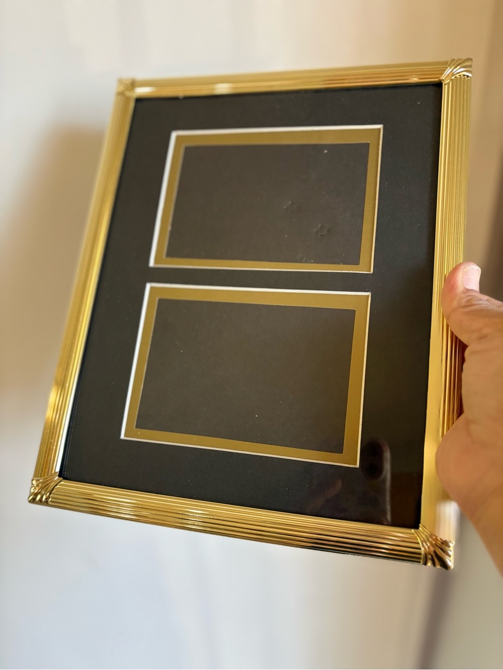 Vintage Burnes of Boston Gold Frame 8x10 Photo or Double 3x5 Matted Display